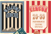 Circus retro posters tickets, a Texture Illustration by alena.sipilova (Thumbnail 2 of 2)