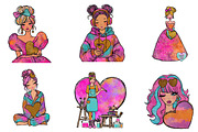 valentine girl clipart, an Illustration by CreationArt (Thumbnail 3 of 5)