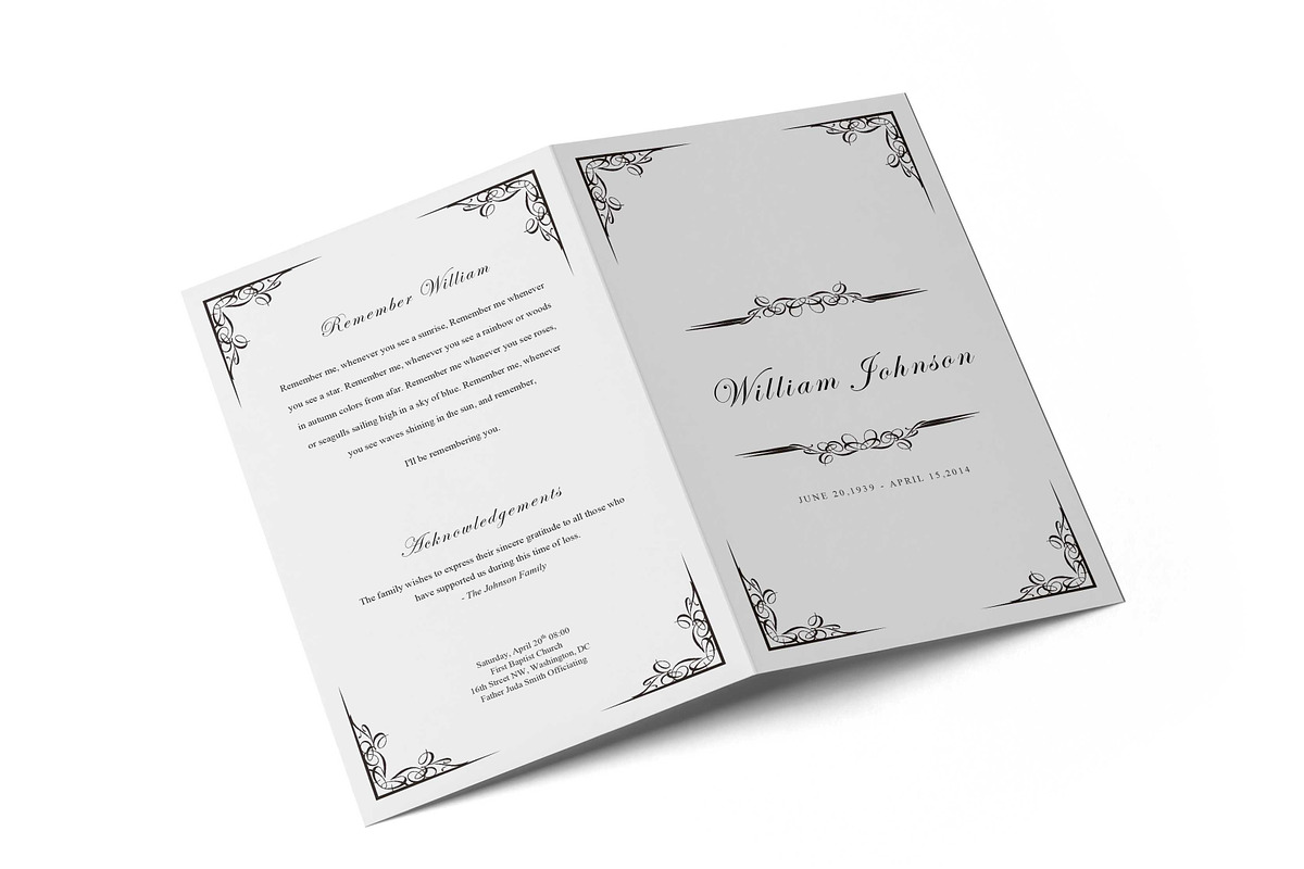 Funeral Guide, a Stationery Template by inserenity (Photo 5 of 6)
