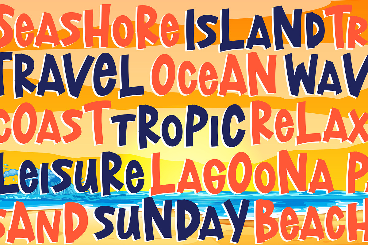 Lost Island - Summer Font preview 2