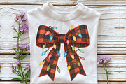 Christmas Lights Bow Coquette PNG, an Illustration by CraftArtStudio (Thumbnail 2 of 4)