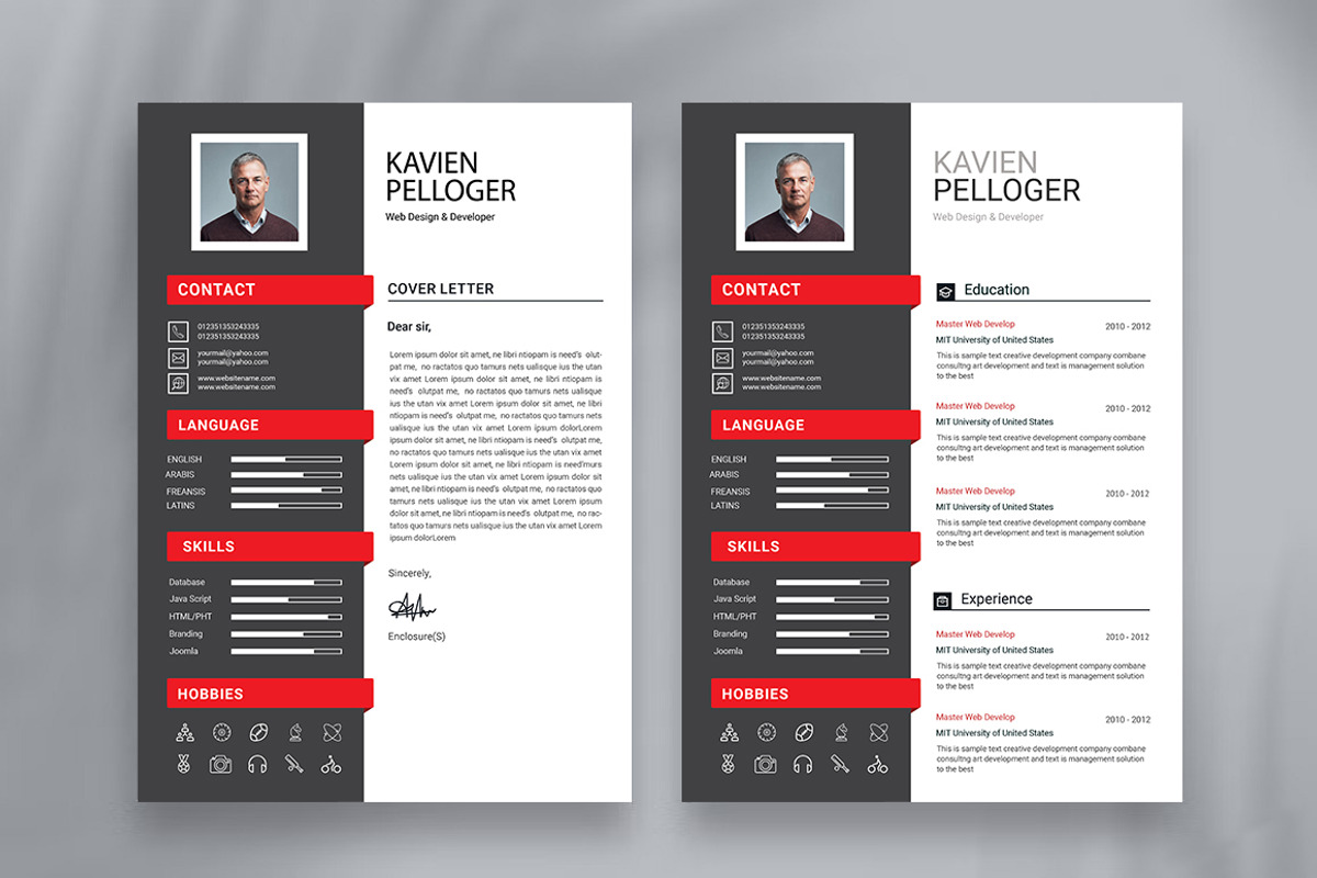 Professional Resume CV Template, a Resume Template by Blackcloud_Creations (Photo 4 of 8)
