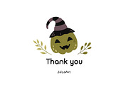 Halloween pumpkins clipart, a Seasonal Illustration by JulzaArt (Thumbnail 7 of 7)