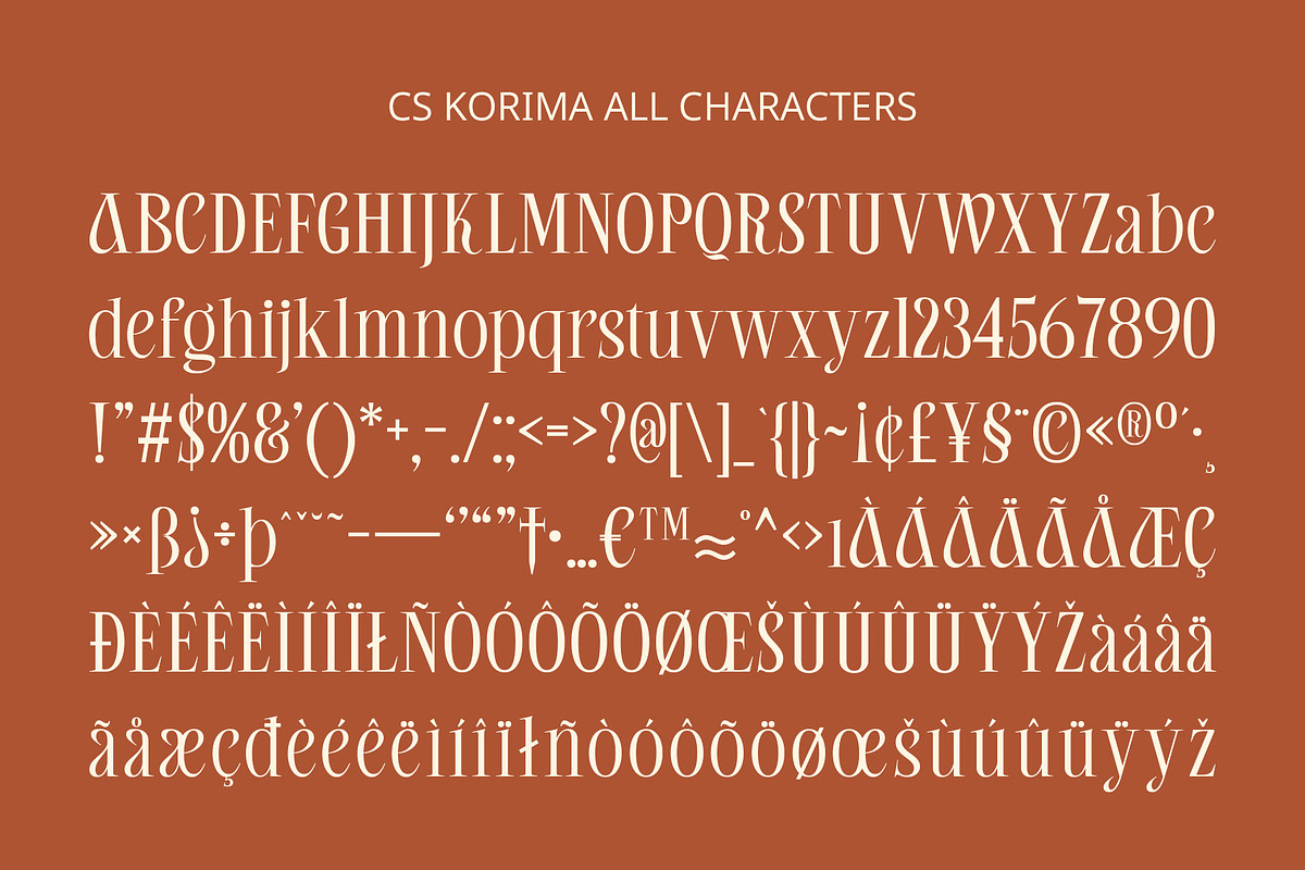 CS Korima – Elegant Font, a Serif Font by Craft Supply Co. (Photo 8 of 8)