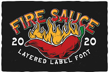 Fire Sauce Layered Font