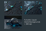 Futuristic Liquid Metal Backgrounds, an Object Illustration by StockVerse Creative (Thumbnail 1 of 4)