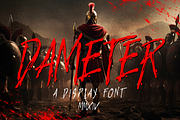 Dameter Metal Horror Display Font, a Blackletter Font by dansdesign (Thumbnail 1 of 7)