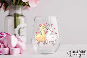 Couple Of Llamas In Love Valentine