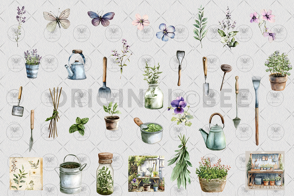 Garden Items Clipart, an Illustration by BigCakeBee (Photo 3 of 4)
