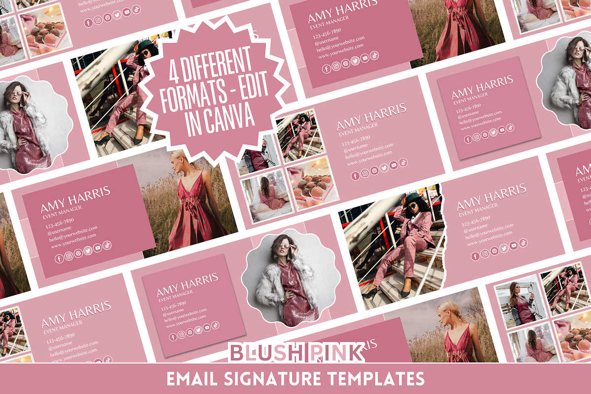 Canva Email Signature Templates, an Email Template by SunshineStudioBoutique (Photo 1 of 9)