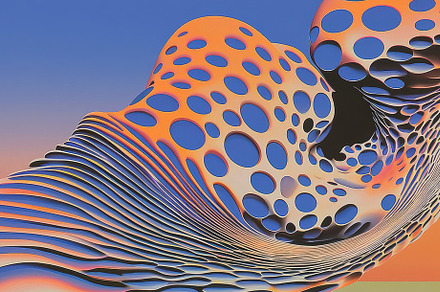 Retro-Futuristic Abstract Artwork, a Photo by Virgo Studio