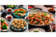 SET Dumplings on Plate Jiaozi, a Background Graphic by IrySha (Thumbnail 2 of 6)