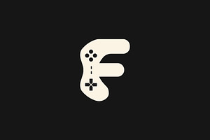 Letter F Game Logo Design Template