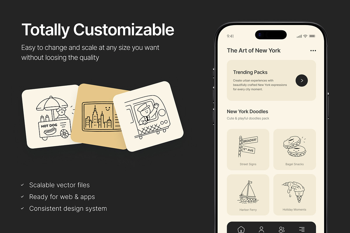 130 New York Doodles Bundle, an Outline Icon by Prosymbols (Photo 5 of 10)