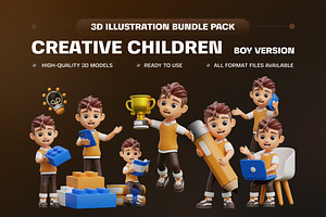 Creative Children Boy 3D Pack