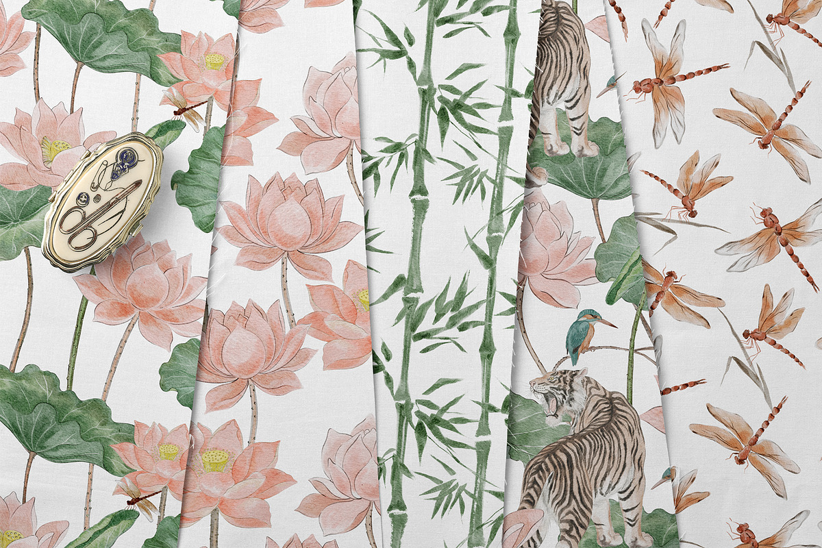 Japanese Watercolor Collection, a Pattern Graphic by mila_leev (Photo 16 of 17)