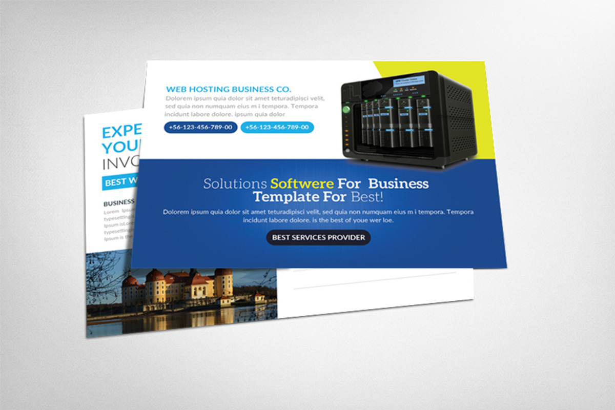 Corporate Business Postcard, a Card Template by Graphic Templates