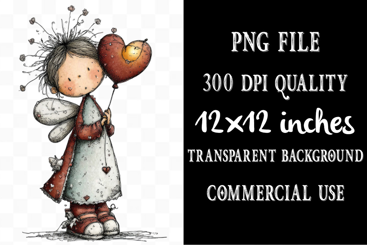 Whimsical Valentine Fairy Clipart, an Illustration by Designking (Photo 4 of 5)