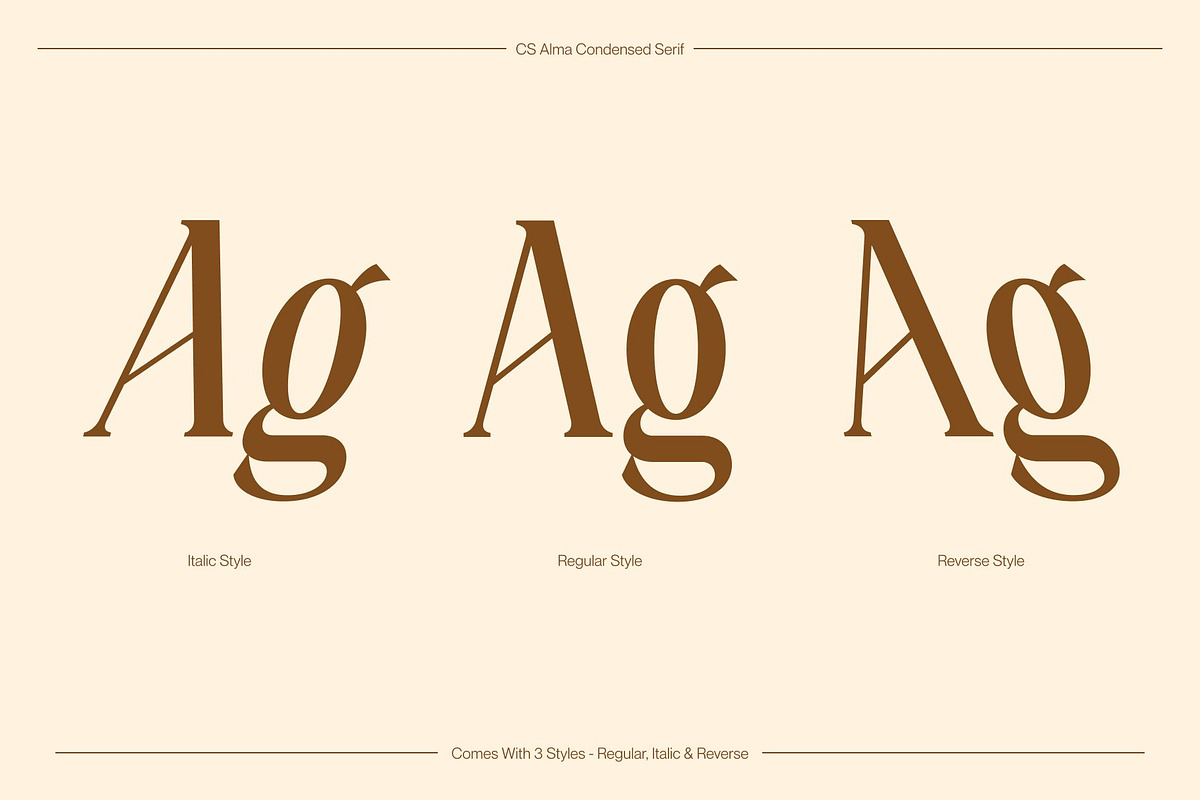 CS Alma – Condensed Font, a Serif Font by Craft Supply Co. (Photo 4 of 8)