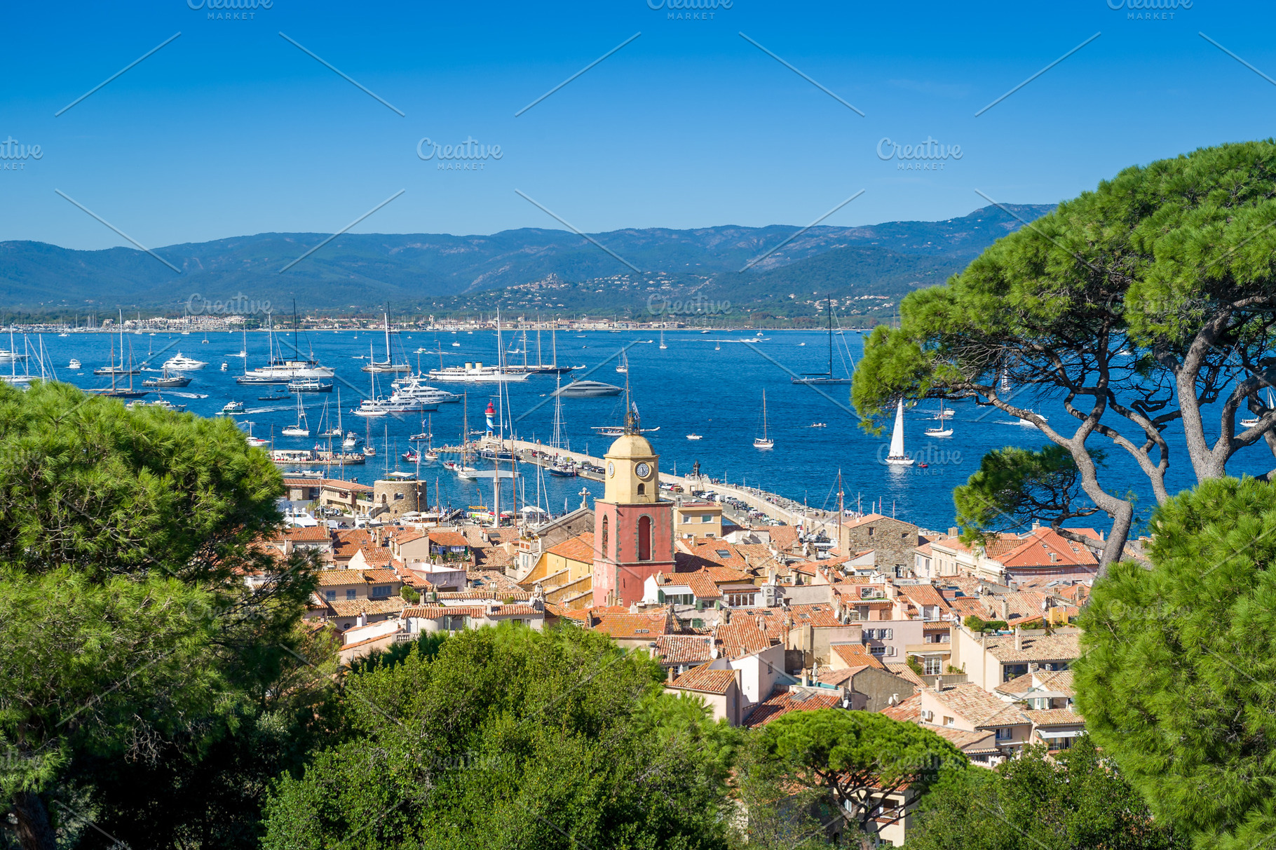 Saint-Tropez old town and yacht, an Architecture Photo by a-nik