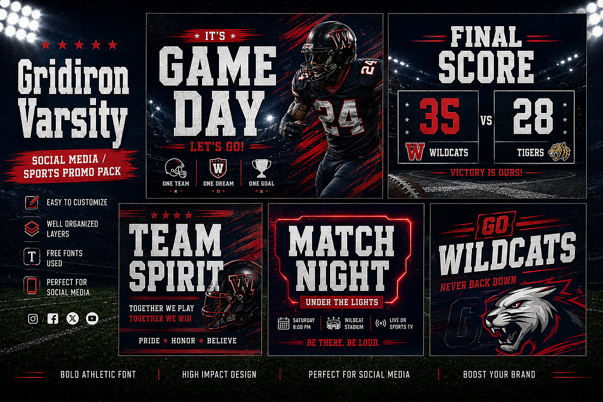 Gridiron Varsity, a Slab Serif Font by Wow Magic (Photo 2 of 5)