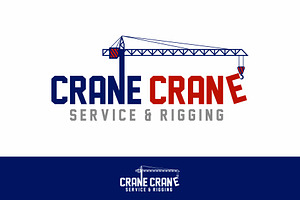 Crane Industry Logo Design Template