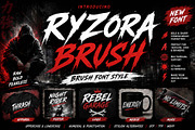 Ryzora Brush, a Handwritten Font by Yoga Letter (Thumbnail 1 of 9)