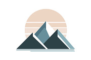 Geometric Mountain Icons Pack, an Object Graphic by yasushie (Thumbnail 11 of 12)