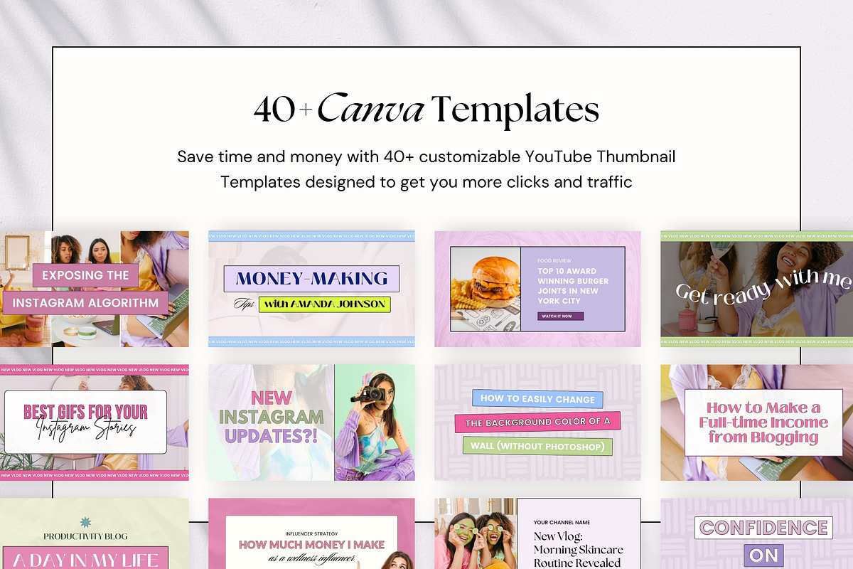 Canva YouTube Thumbnail Templates, a Social Media Template by Fallon Gerst (Photo 5 of 19)