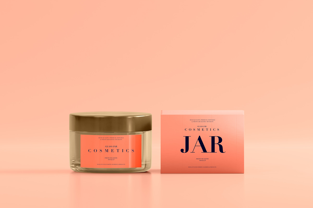 Cosmetic Glass Jar Mockups Set, a Product Mockup by Zumrod (Photo 5 of 10)