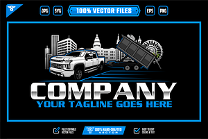 Pickup Dump Trailer City Logo