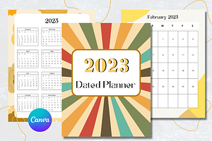 Retro 2023 Calendar Planner Template