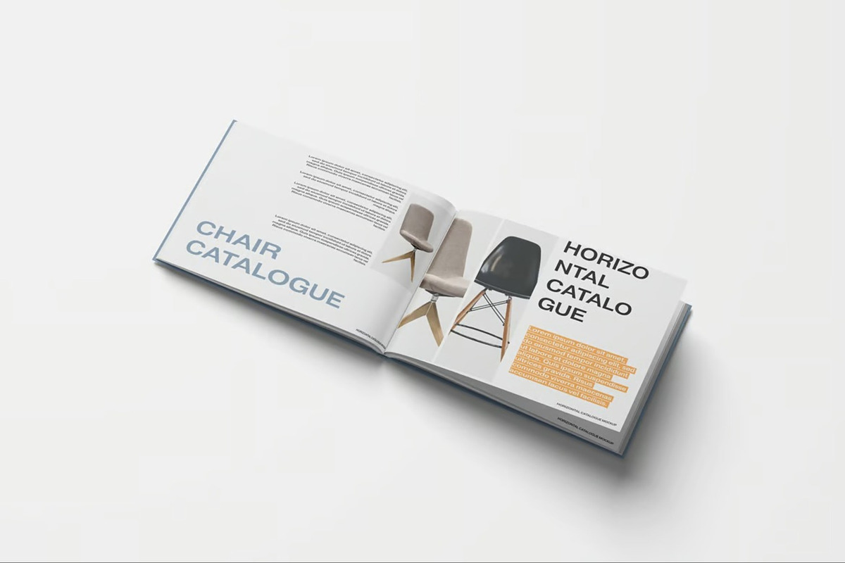 Horizontal Catalogue Mockup, a Books & Magazine Mockup by Se٧enStudio (Photo 4 of 5)