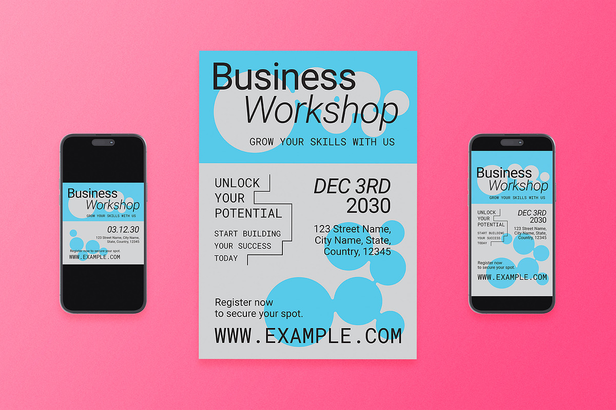 Utillirian Business Workshop Flyer, a Flyer Template by Aiyari Graphic (Photo 1 of 3)
