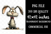 Whimsical Rabbit Clipart, an Illustration by Designking (Thumbnail 4 of 5)