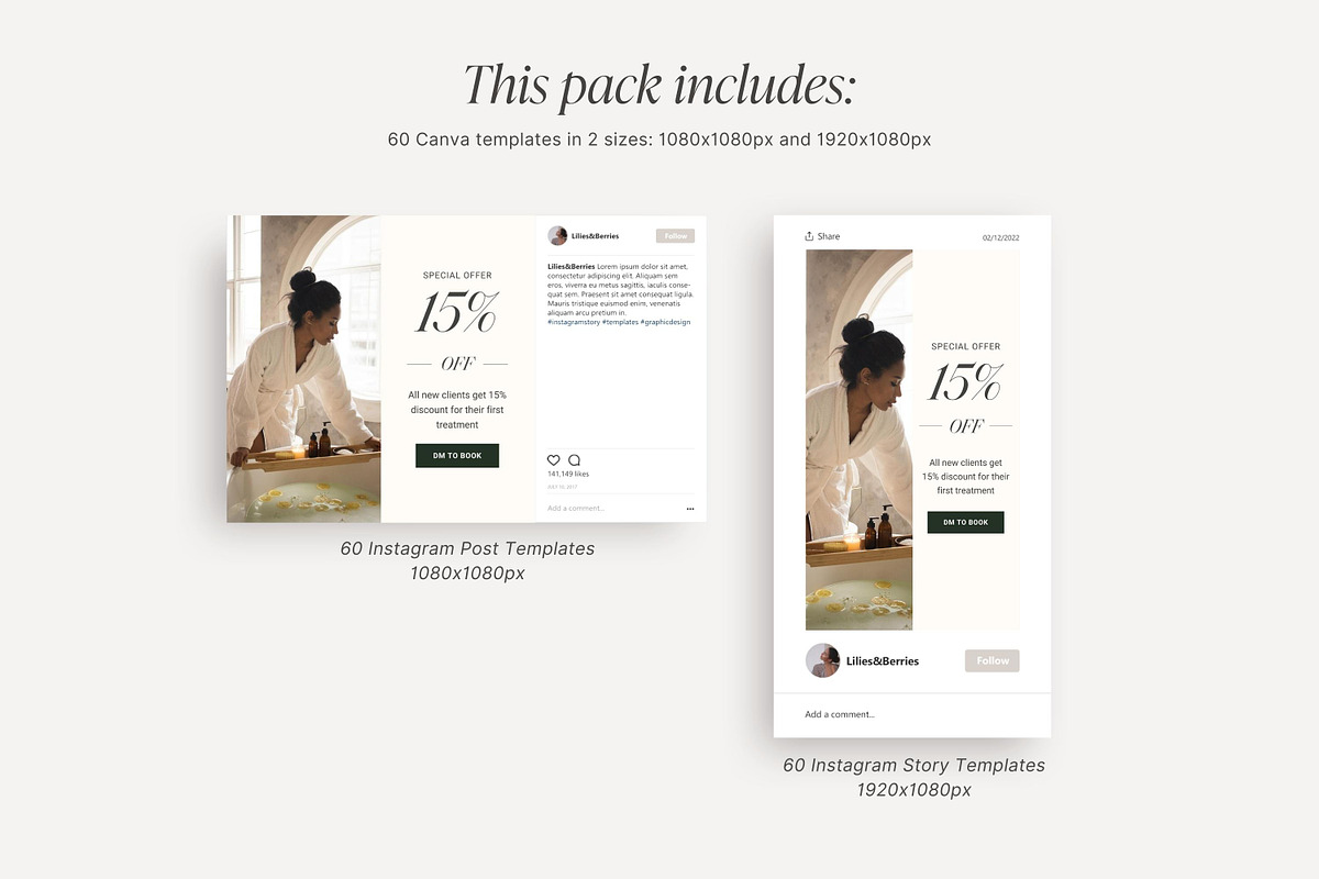 Nurse Injector Instagram templates, a Social Media Template by LiliesandBerries (Photo 14 of 22)