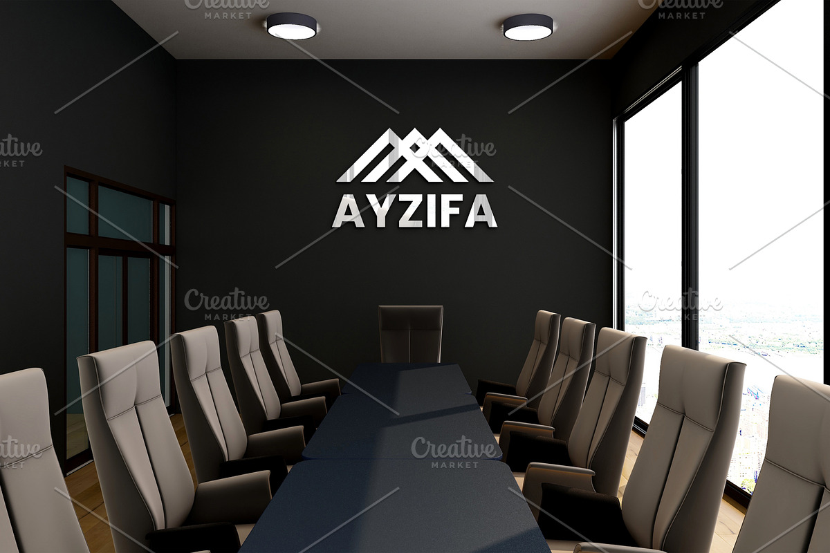 PSD Office Meeting Room Wall Mockup, a Product Mockup by Ayy (Photo 5 of 15)
