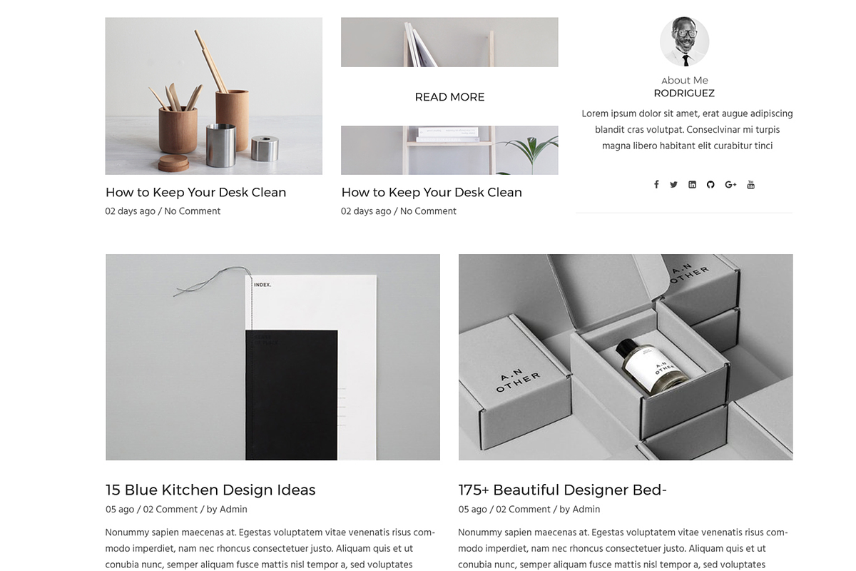 Mini Blog  - Web Template PSD, a Templates & Theme by Themeix (Photo 4 of 5)