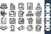 Business Strategy Icon Set, an Illustration by designvectx (Thumbnail 2 of 3)