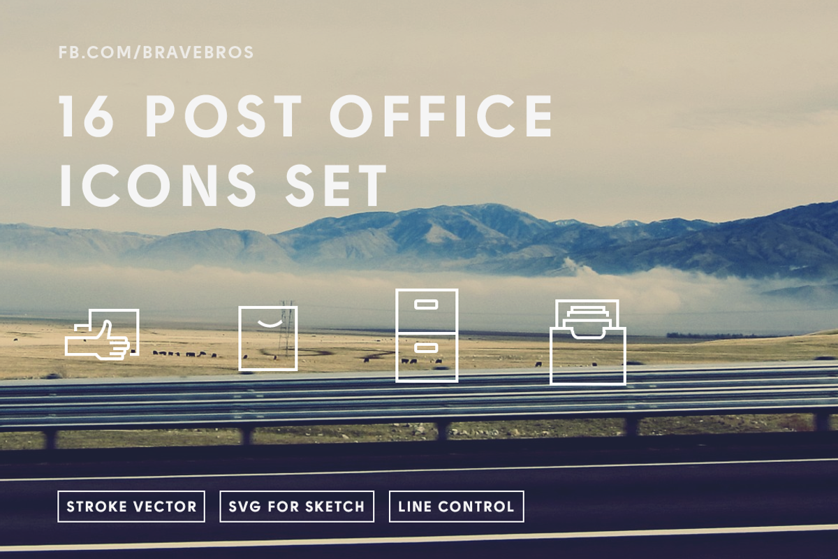 16 Post Office Icons Pack, an Icon by Samoylov (Photo 1 of 2)