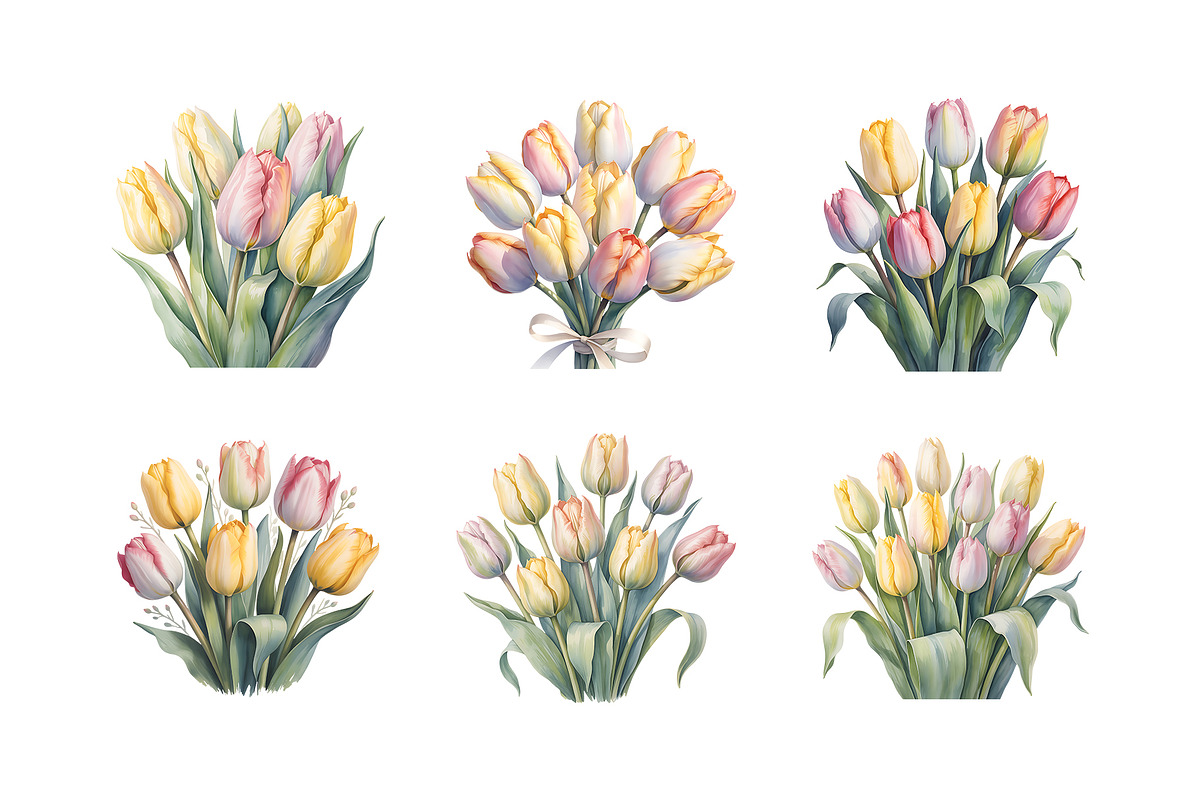 Watercolor Flowers in Spring, a Decorative Illustration by ForhadGFX (Photo 10 of 15)
