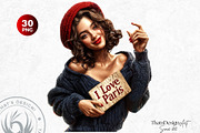 French girls clipart Set, a Person Illustration by ThatsDesignArt (Thumbnail 6 of 10)