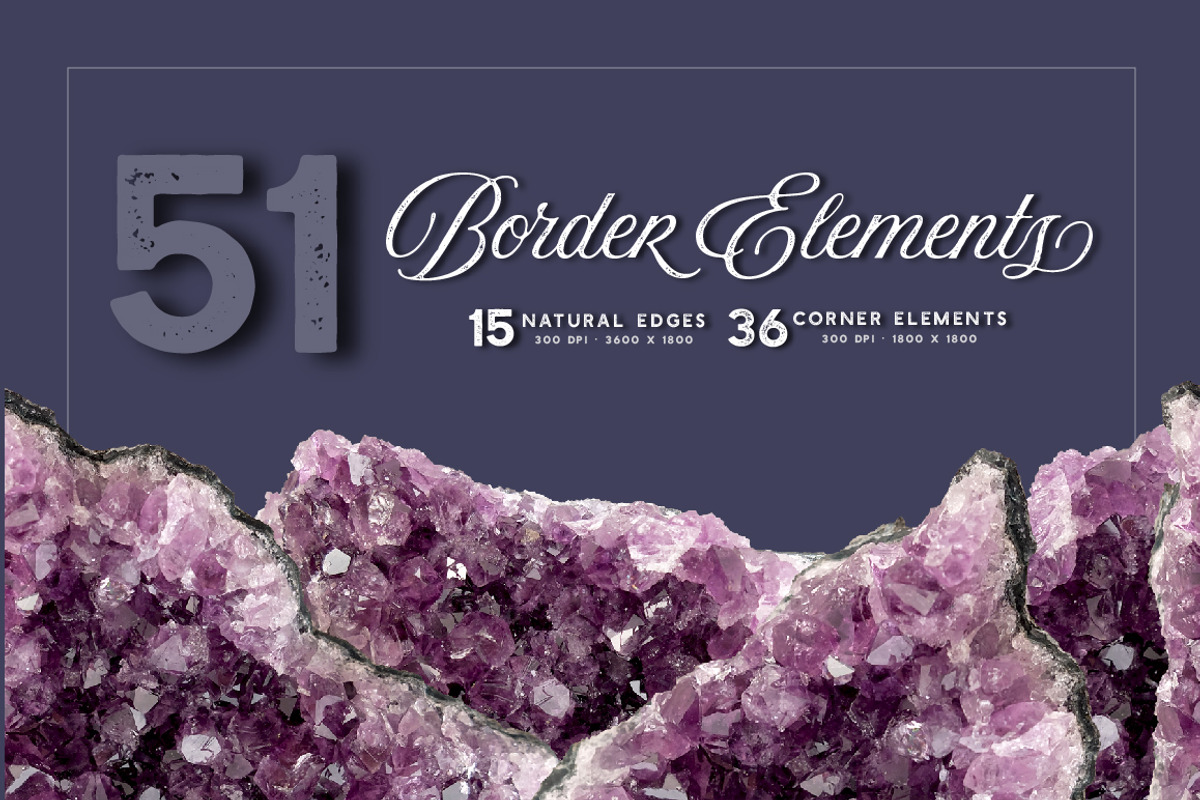 Amethyst Borders - Gemstone Edges, an Object Graphic by Turning Moss (Photo 2 of 8)