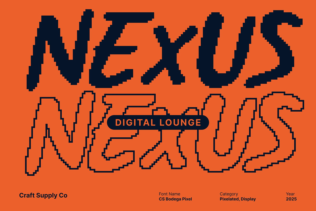 CS Bodega Pixel, a Handwritten Font by Craft Supply Co. (Photo 4 of 8)