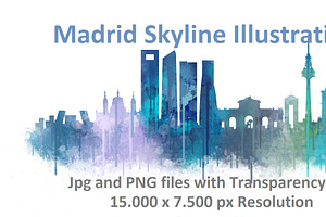 SPAIN Madrid Skyline. Ultra HighRes