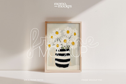 Wood Frame Art Mockup | PSD A4