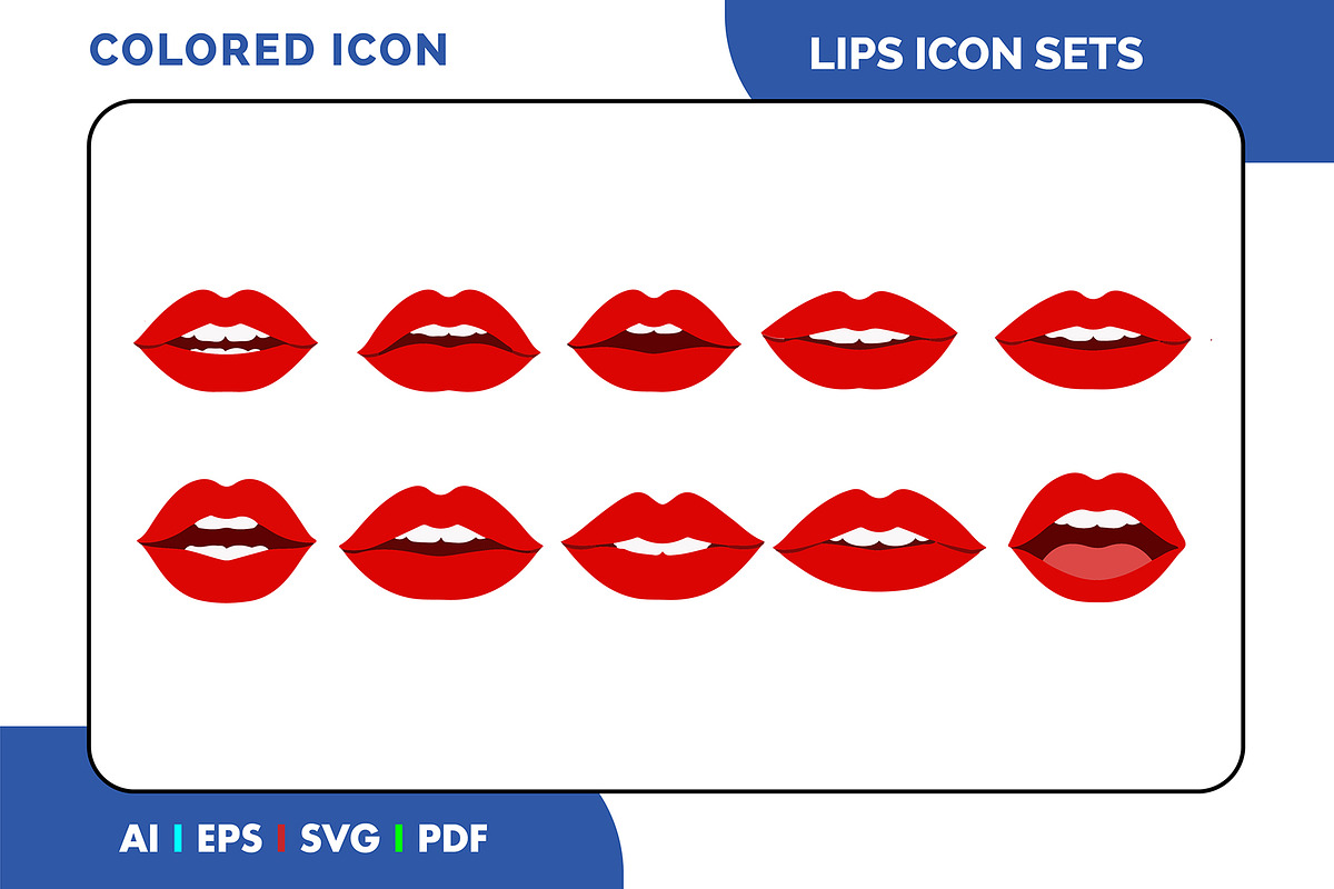 Red Lips Vector Icon Set, a Duotone Icon by Fontmine Studio (Photo 1 of 3)