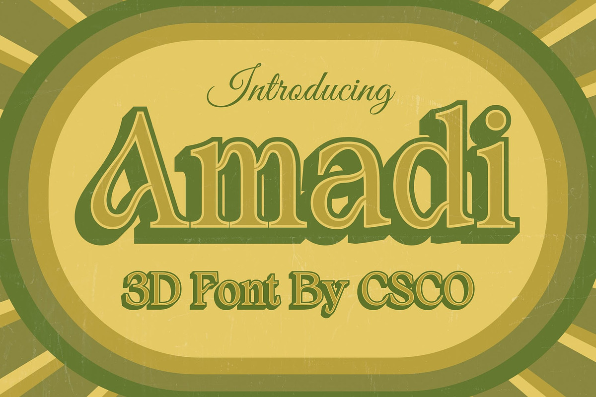 Amadi 3D, a Serif Font by Craft Supply Co. (Photo 1 of 8)