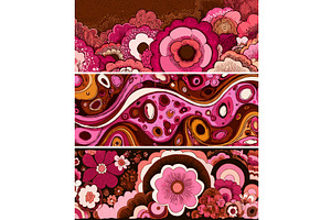Groovy abstract floral cartoon, an Illustration by Onyx