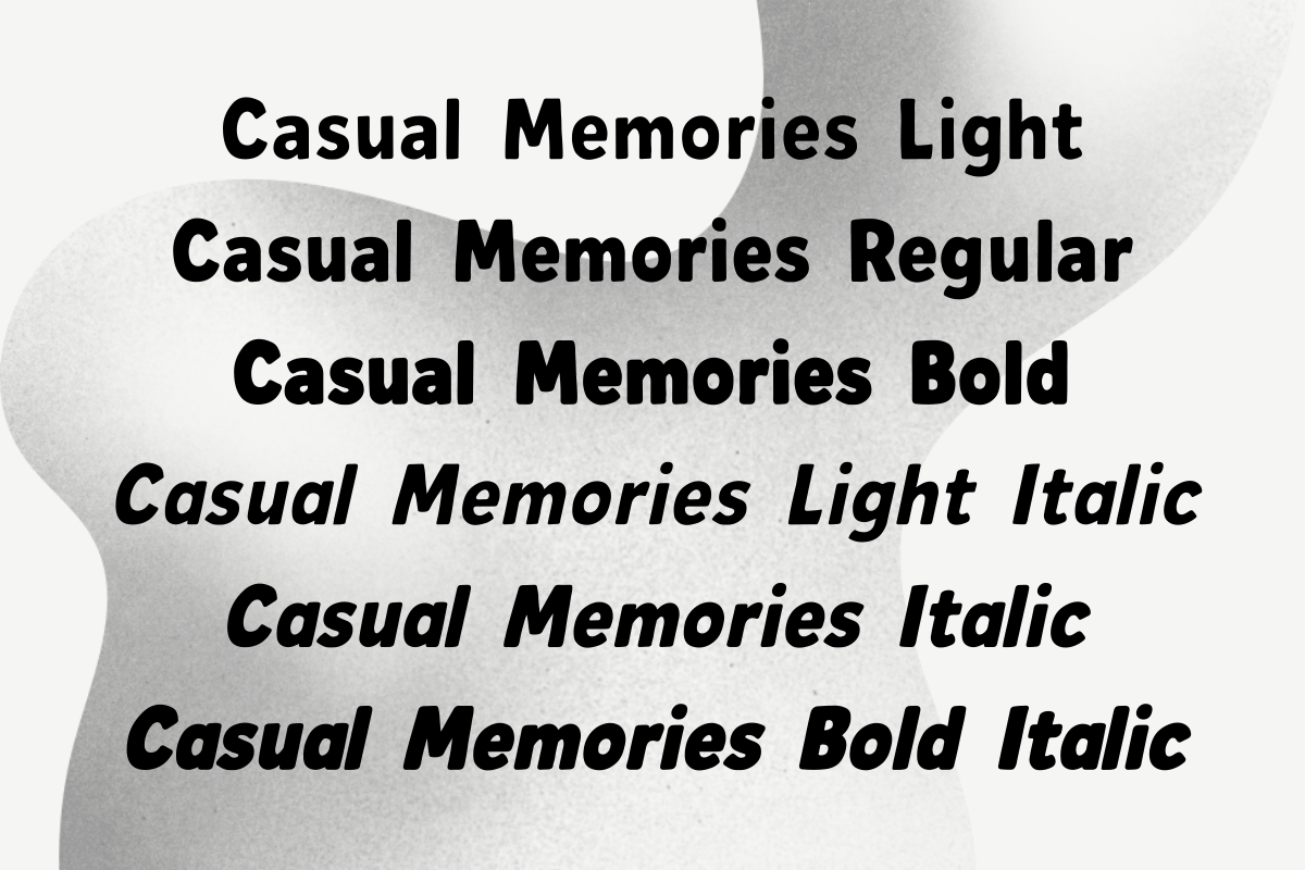 Casual Memories – Casual Sans Serif, a Sans Serif Font by Fikryal Studio (Photo 2 of 15)